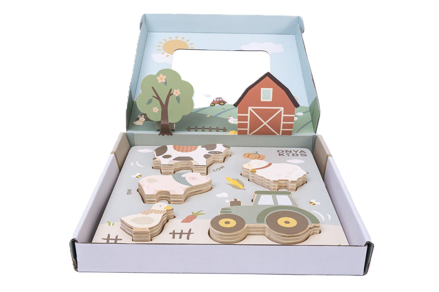 Onya Kids Wooden Farm Puzzle