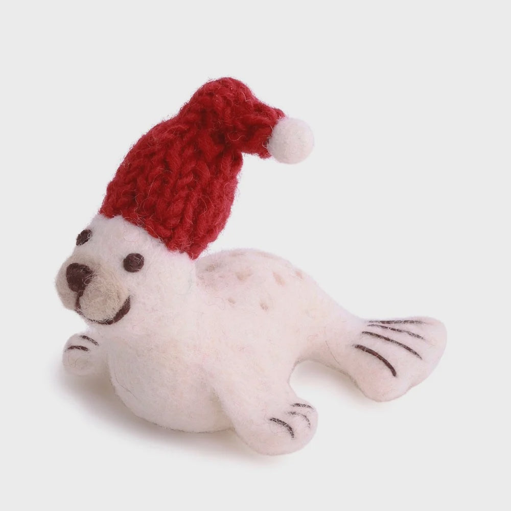 Seal Red Hat felt decoration
