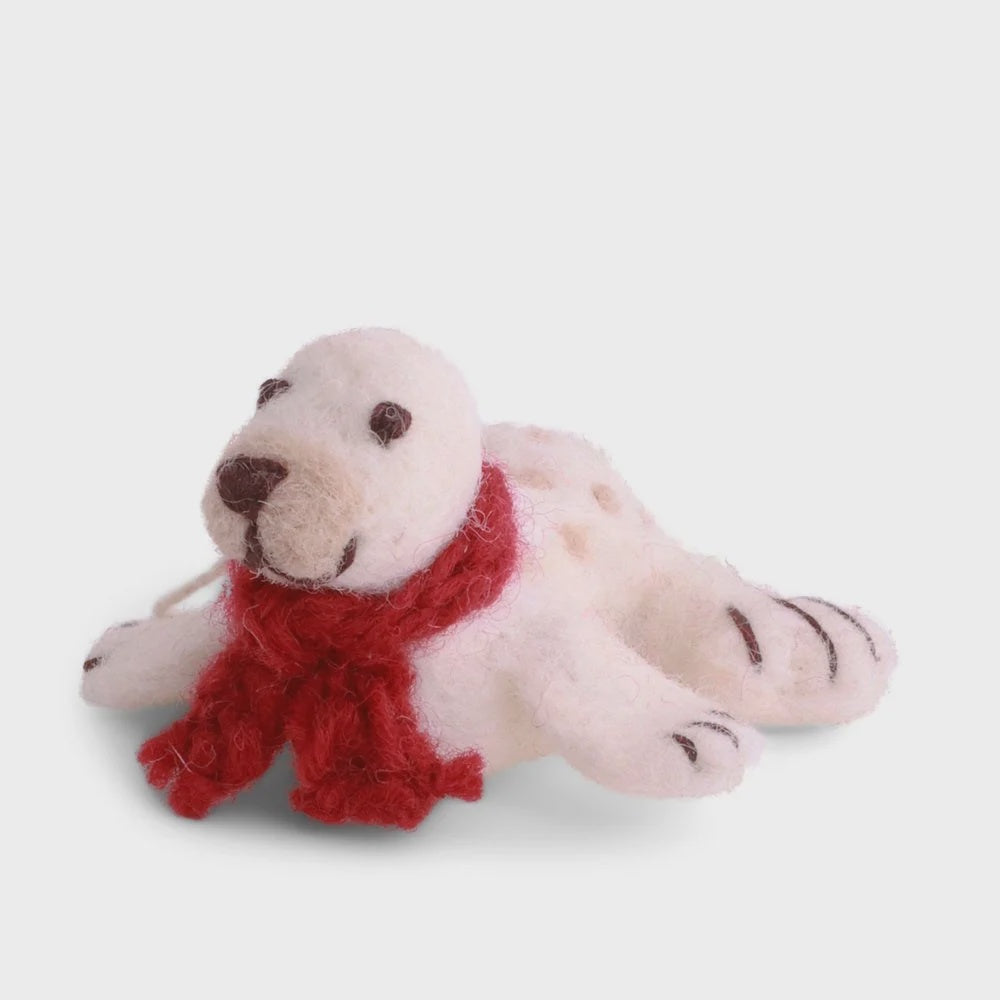 Baby Seal Red Scarf Felt