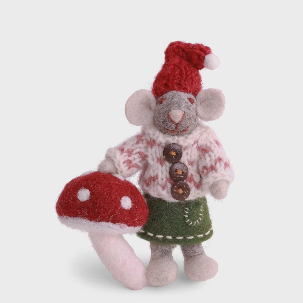 Mouse Girl Smal Grey wi5 Mushroom