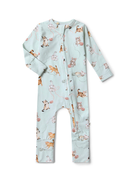 Kittens Organic Snugglesuit Convertible Romper