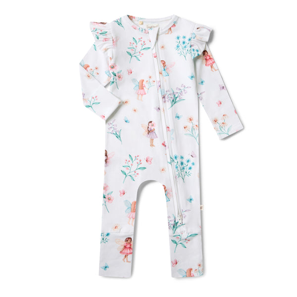 fairy Garden Organic Baby Snugglesuit Convertible Romper