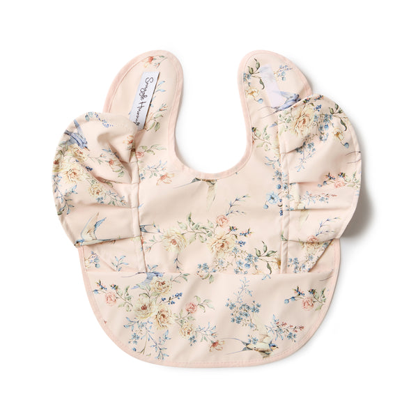 Sweet Swallows Frill Snuggle Bib