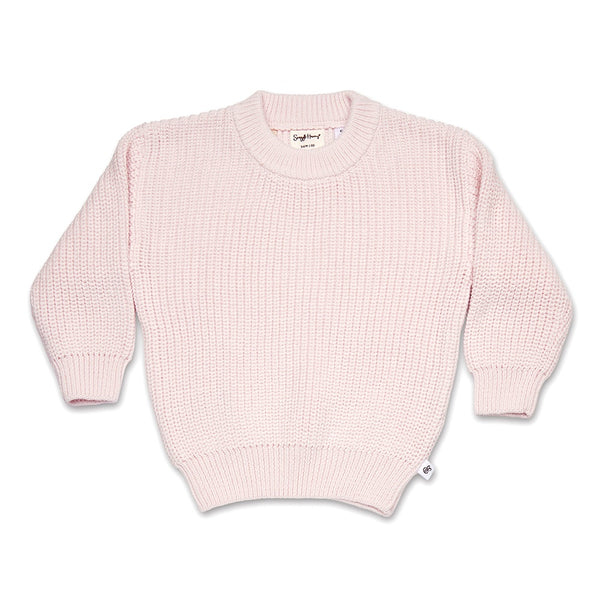 Blush Pink Oversized Cotton Jumper