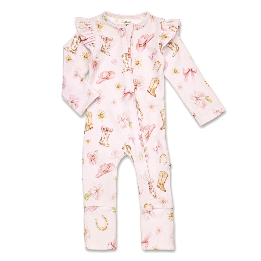 Boots & Bows Organic Convertible Romper with Frill