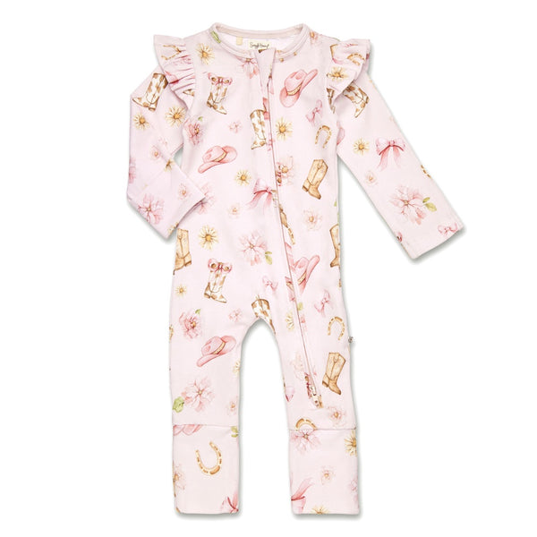 Boots & Bows Organic Convertible Romper with Frill