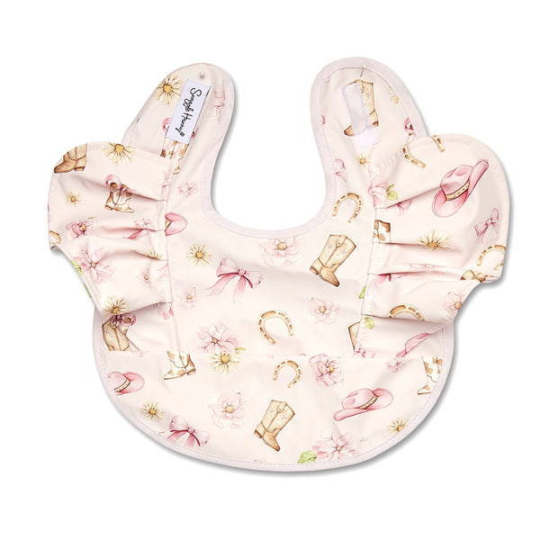 Boots & Bows Frill Snuggle Bib