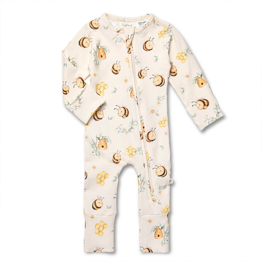 Bumblebees Organic Snugglesuit Convertible Romper