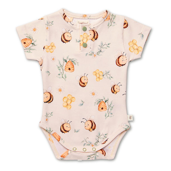 Bumblebees Short Sleeved Organic Bodysuit