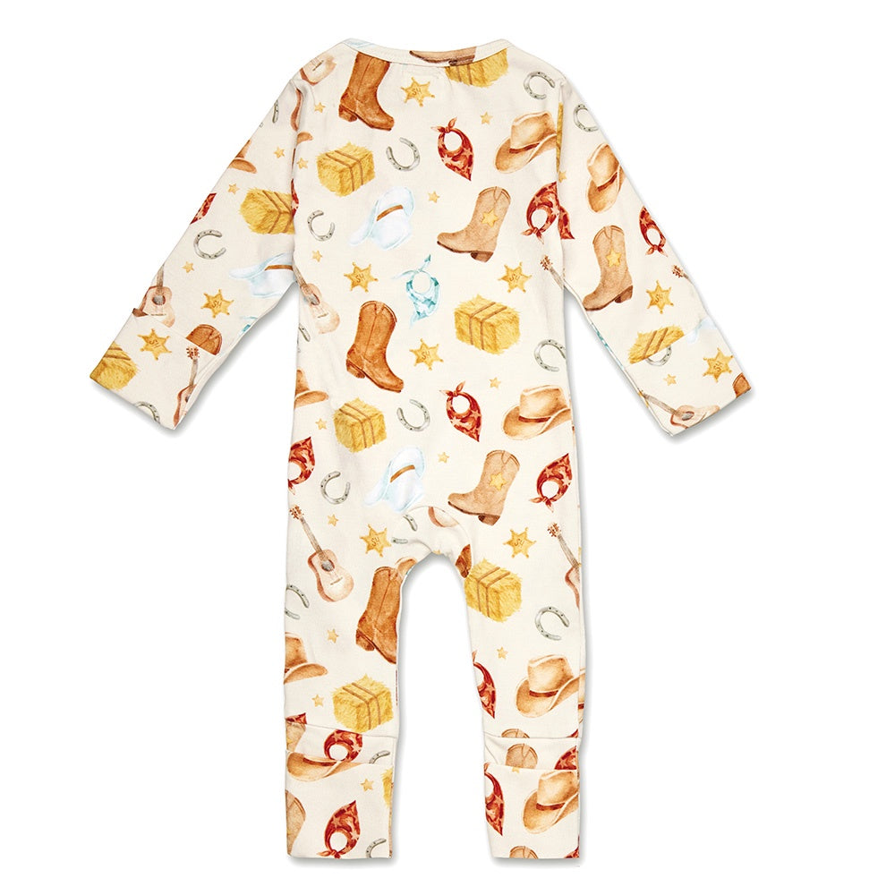 Cowboys Organic Snugglesuit Convertible Romper