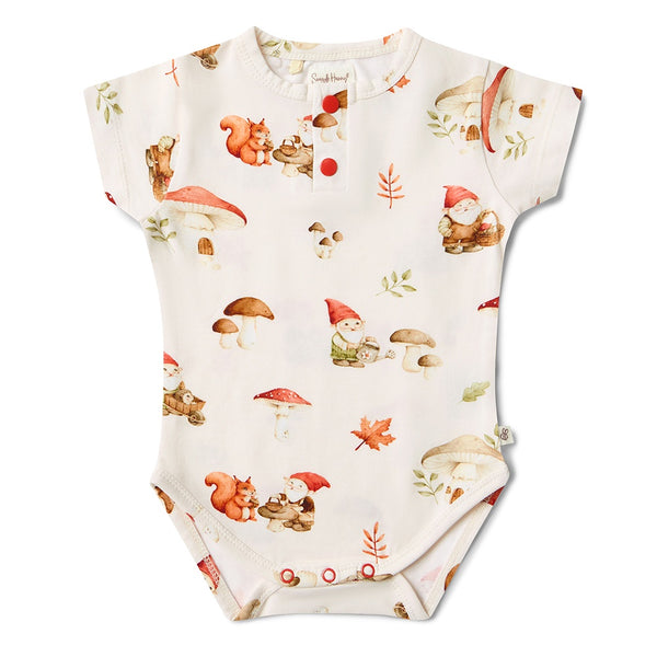Gnomes Short Sleeved Organic Bodysuit