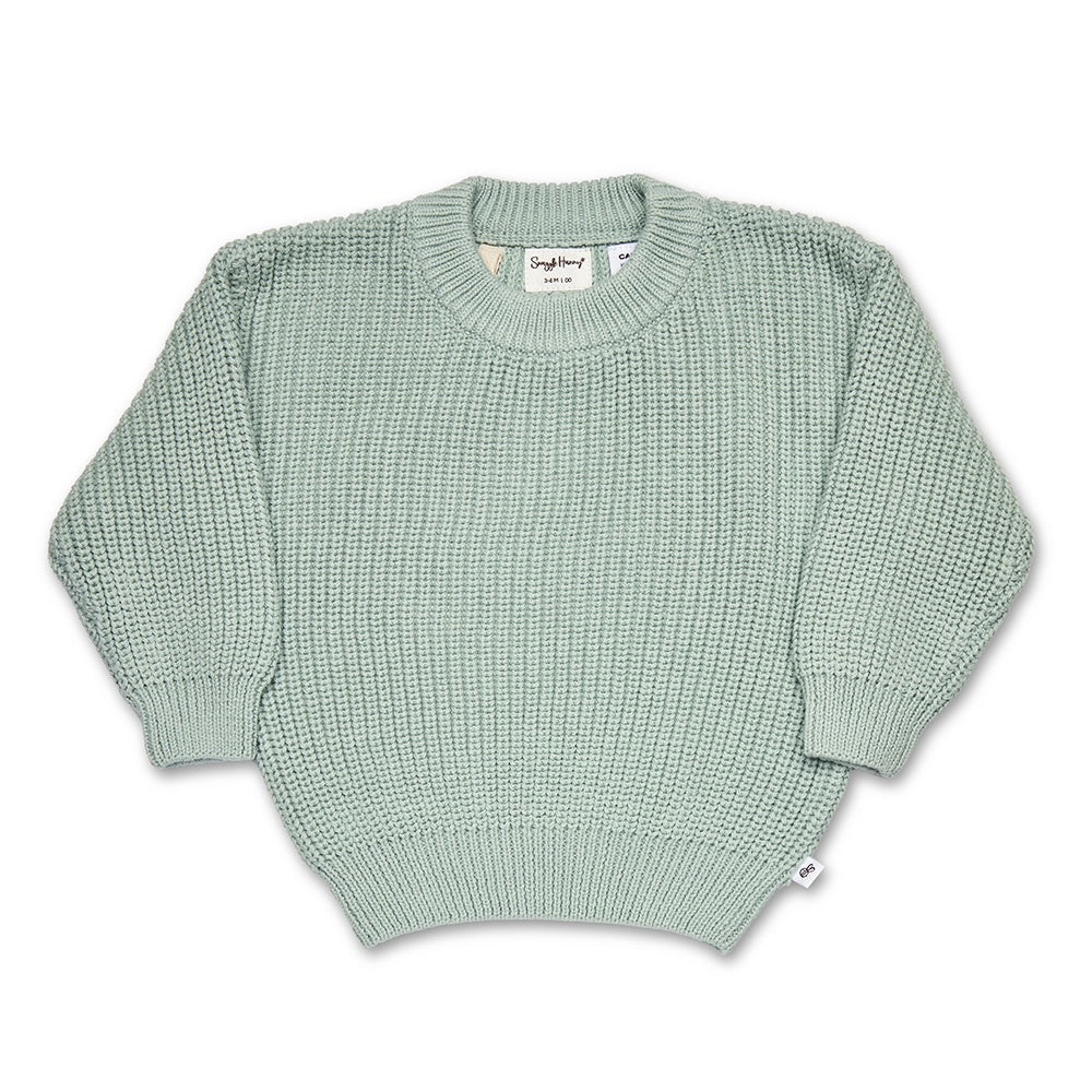 Sage Oversized Cotton Knit Jumper