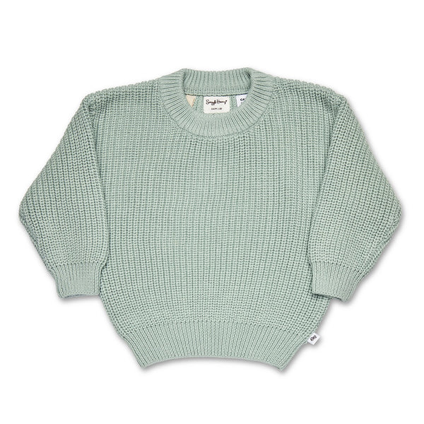Sage Oversized Cotton Knit Jumper