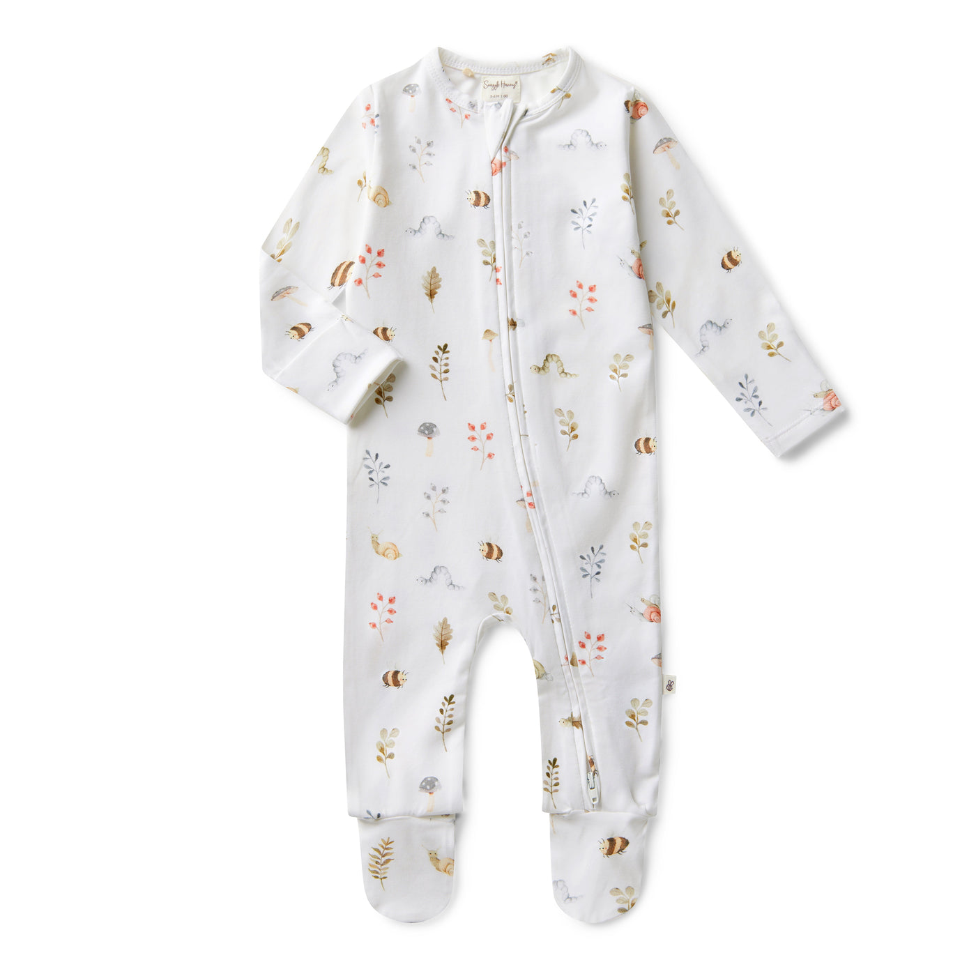 Garden Friends Organic Snuggle Sleepsuit Zip footie