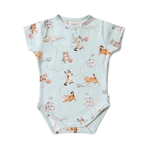 Kittens short sleeved organic bodysuit