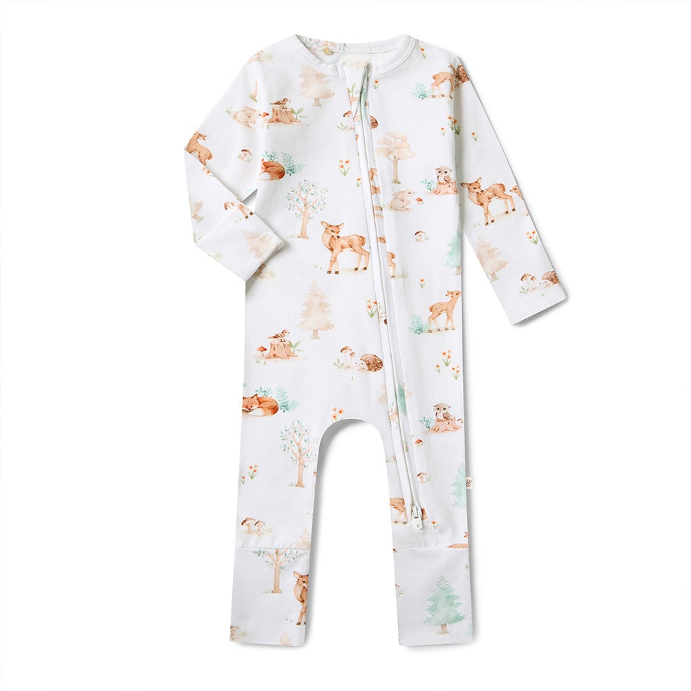 Woodland Tales Organic Baby Snugglesuit Convertible Romper