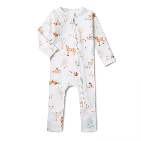 Woodland Tales Organic Baby Snugglesuit Convertible Romper