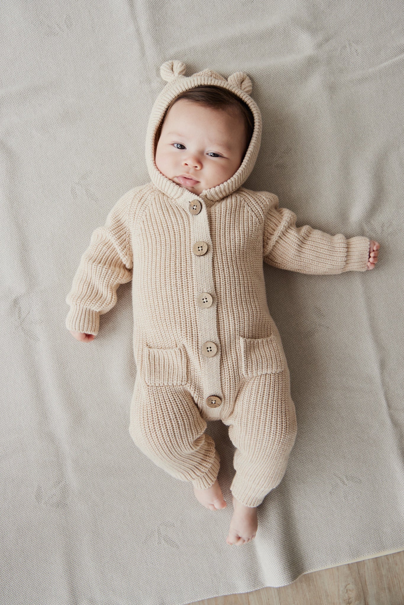 Luca Knitted One-piece in Oatmeal Marle