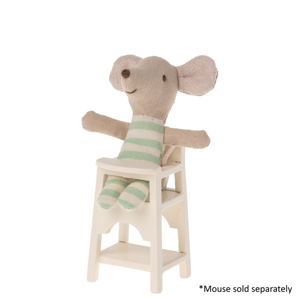 Maileg high chair for mouse off white