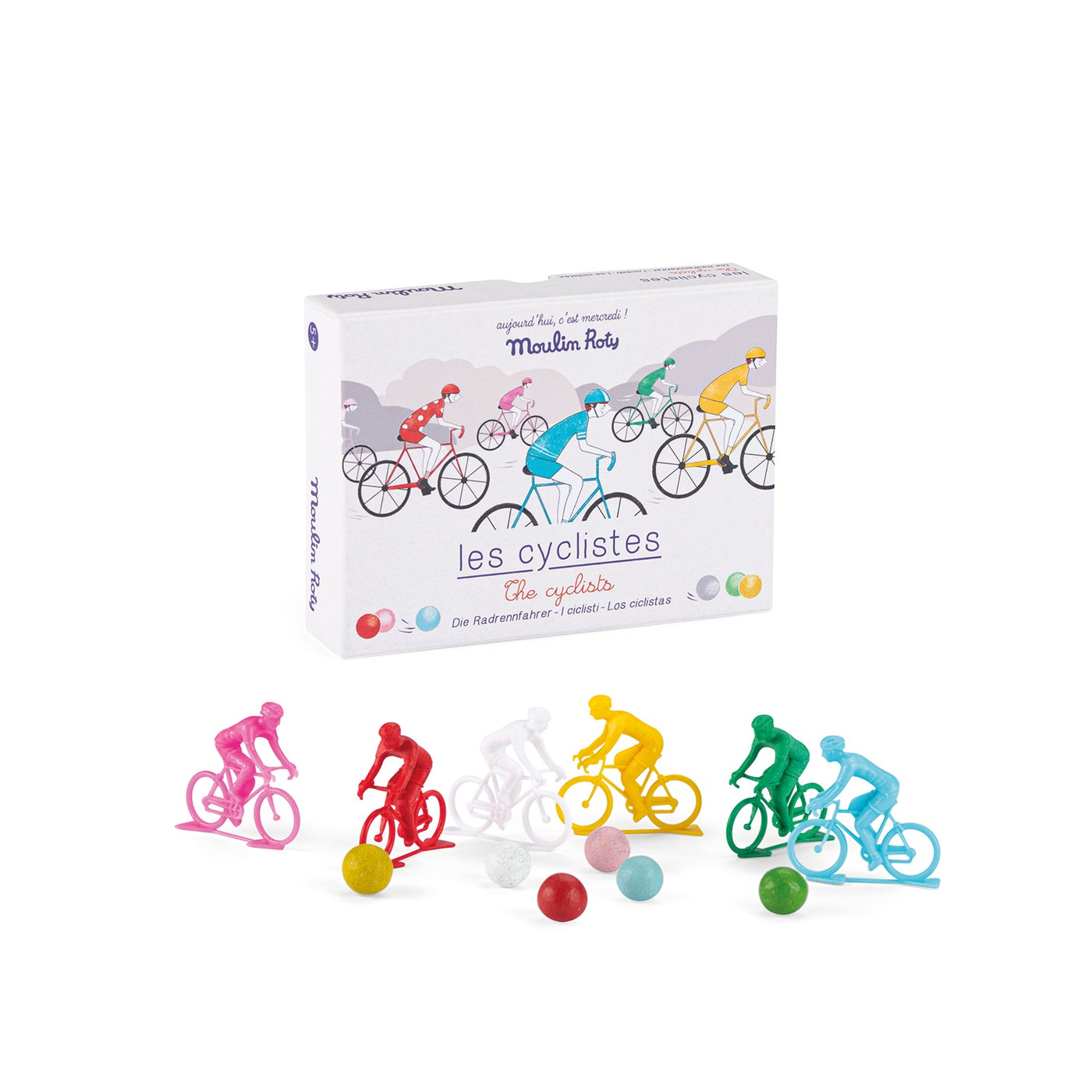 Aujord’hui game of 6 cyclists with marbles