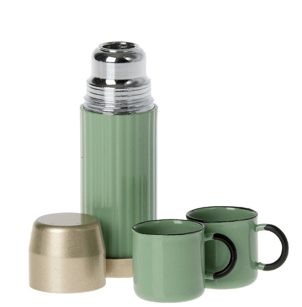 Maileg mini thermos and cups mint