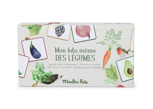 Moulin Roty Les Jardin vegetable lotto and memory game