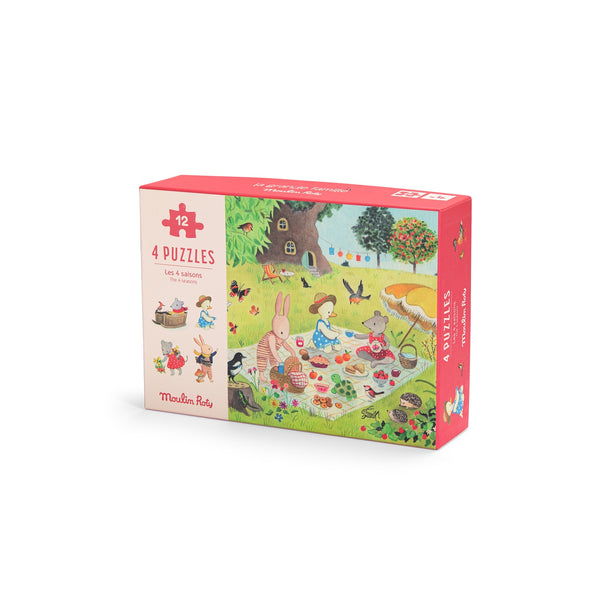 La Grande Famille 4 x mini puzzles The Seasons (12pcs)