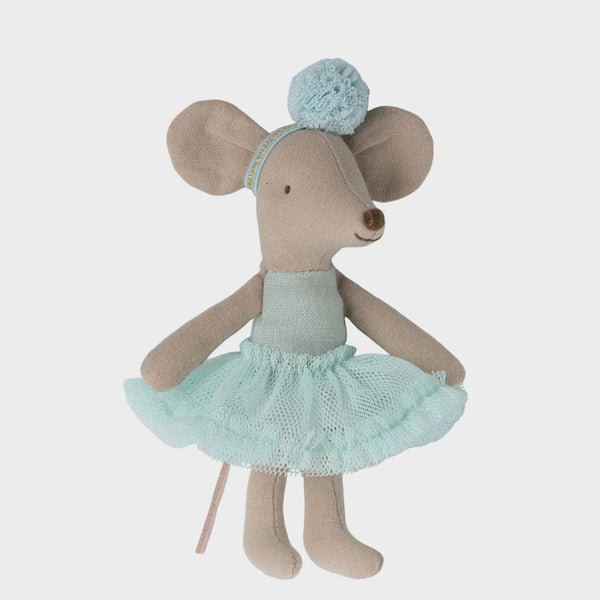 Maileg Ballerina mouse little sister mint