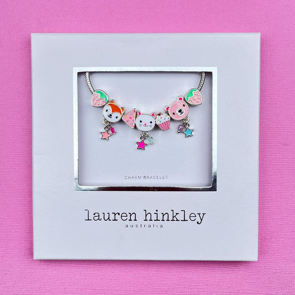 Lauren Hinkley Forest Friends Tea Part charm bracelet