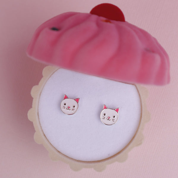 Tea Party Cat earrings